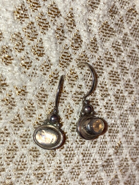 silver droplet earrings
