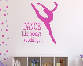 Large Ballet Dance Wall Decals! Dance Like Nobody's Watching!