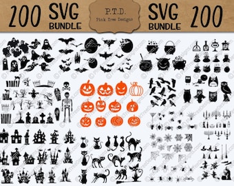 Halloween Fall 200+ SVG cut files, huge bundle for decals, HTV, engraving, Limited Commercial License, Cricut Silhouette