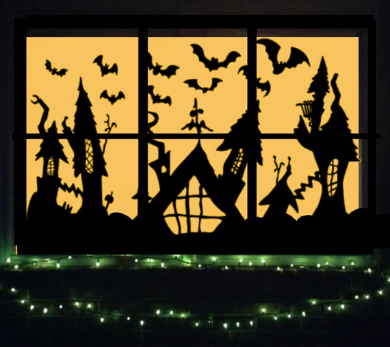 Halloween Window Silhouette Lights