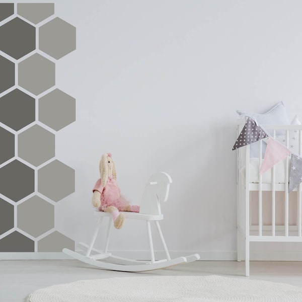 Hexagon Wall Decal Etsy