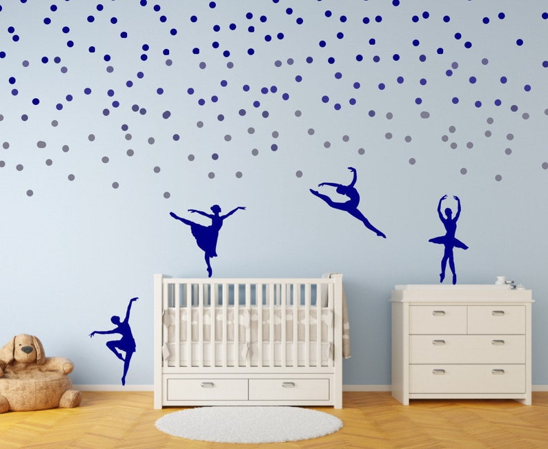 Ballet Dancer Silhouette Wall Decals Set of 4 Ballerinas 13 Etsy