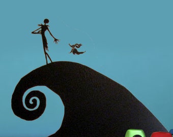 X-large Wall Decals (2-6 feet wide!)~  Nightmare Before Christmas Vinyl Decals- Jack, Sally, Oogie Boogie & Zero