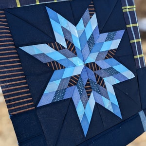 PDF Patchwork Star Quilt Pattern BLOCK VERSION by Lindlee - Etsy