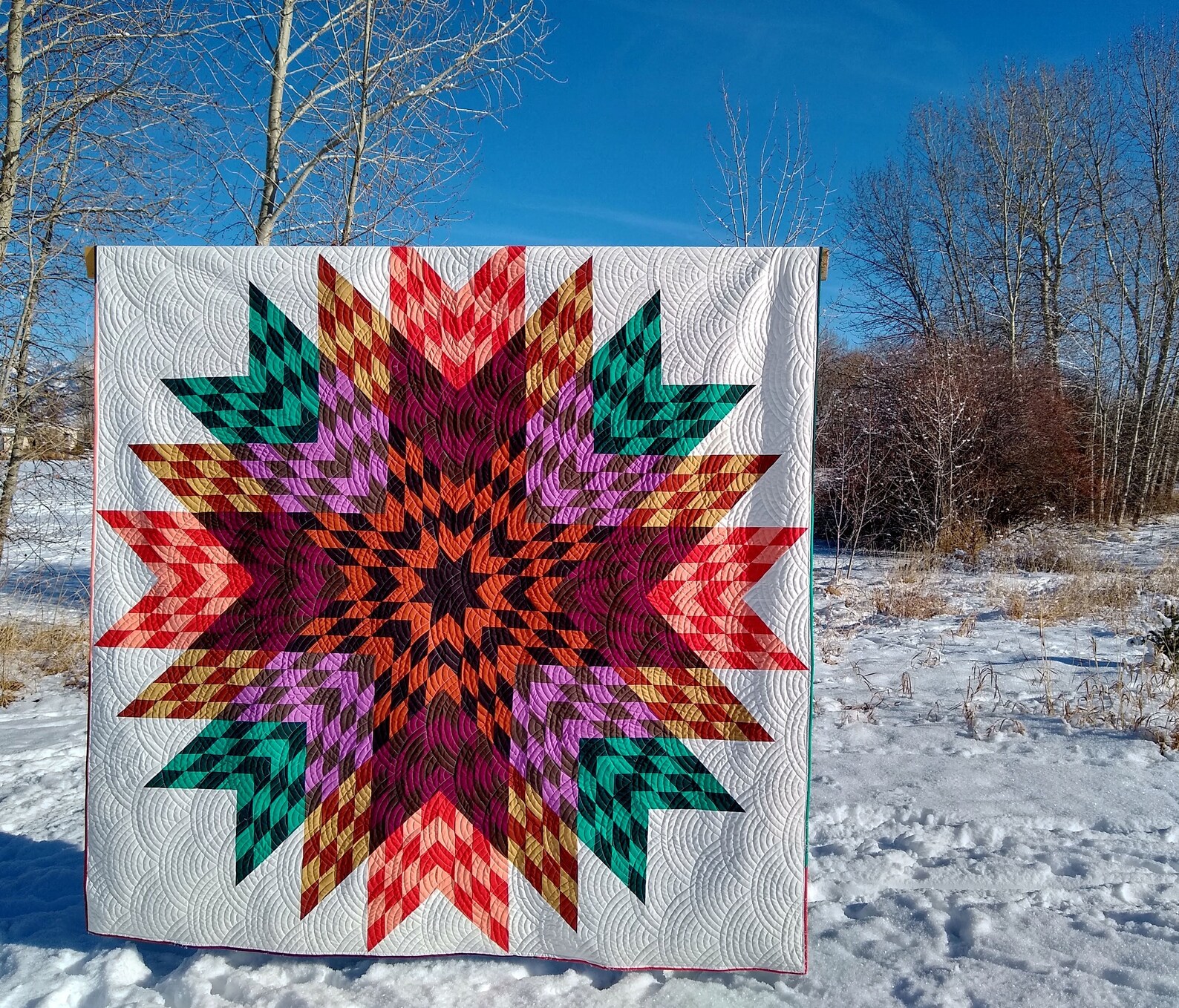 PDF Big Sky Star Quilt Pattern by Lindlee Smith of Plains and Etsy