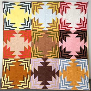 PDF Backcountry Star Quilt Pattern by Lindlee Smith of Plains and Pine - Digital Download - 5 Size Options and 2 Color Versions