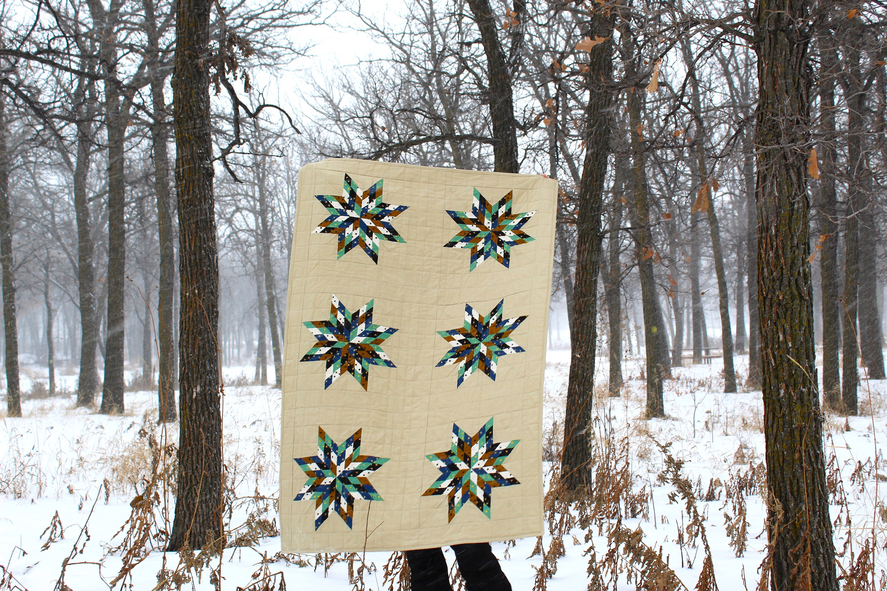 PDF Patchwork Star Quilt Pattern BLOCK VERSION by Lindlee - Etsy