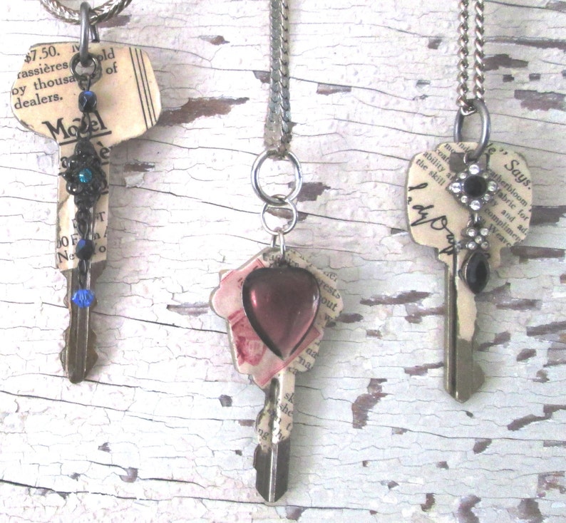 Key Heart Pendant/Charm Assemblage image 3