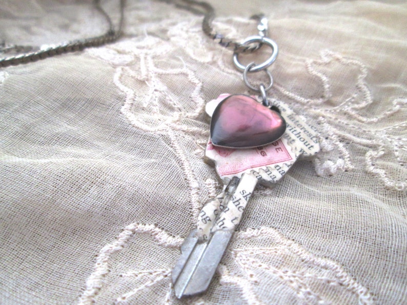 Key Heart Pendant/Charm Assemblage image 1