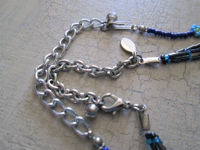 Boho Blue Panama Jack Necklace Ensemble Etsy