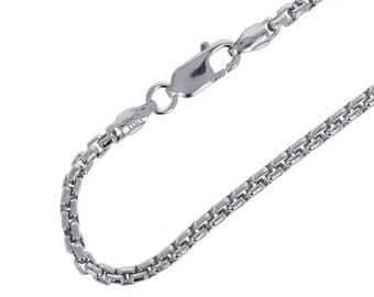 Sterling Silver 3mm Round Box Chain 