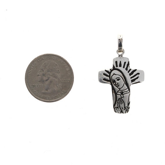 Genuino 925 plata esterlina recorte Liso Pulido Cruz Colgante Hombre//Mujer