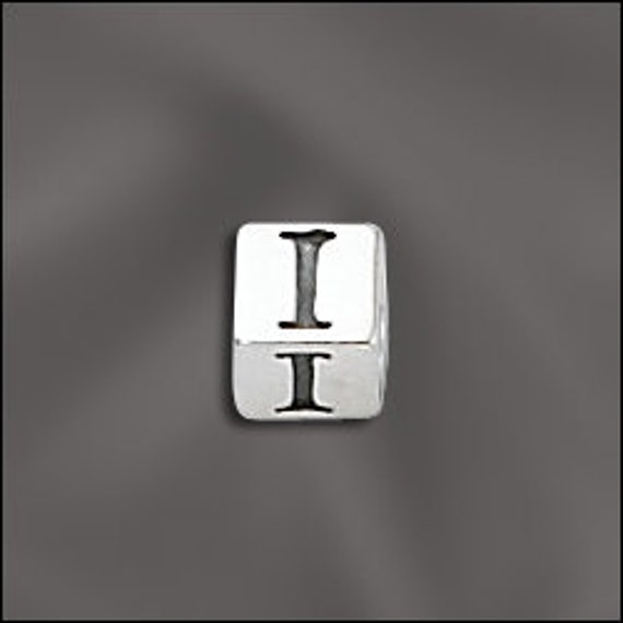 Sterling silver block letter best sale beads
