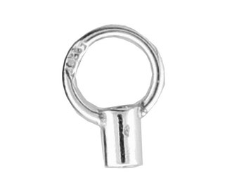 May include: Silver-toned metal loop with a cylindrical end. The loop is about 1.5 cm in diameter.