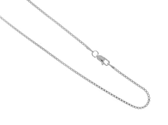 1.5mm Mens Solid .925 Sterling Silver Box Chain Necklace