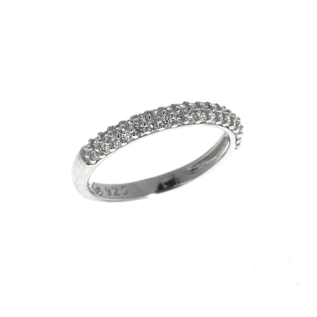 Sterling Silver, CZ Stack Ringer, Cubic Zirconia, Stackable Ring, 925 ...