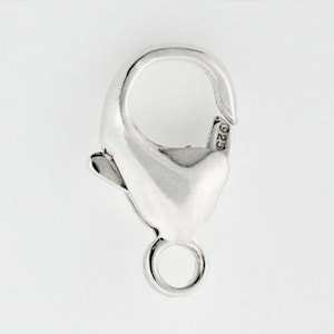 50pc, 13mmTrigger Clasp, Sterling Silver Lobster Clasp, .925 Clasp, Silver Trigger, Large European Lobster Catch, Italian, bulk, wholesale