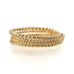 Braided, Gold, Stacking Ring, Dainty Ring, Midi Ring, Patterned Thin Ring,  Stackable Ring, Gold Vermeil, Sterling silver with 14kt Plating