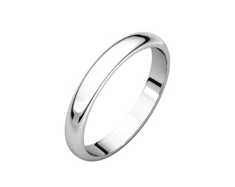 Sterling Silver, 2mm-6mm Band Ring, Half Round Band, Comfort Fit, Classic, High Polished Ring, Anti Tarnish Finish, Elegant Rounded,