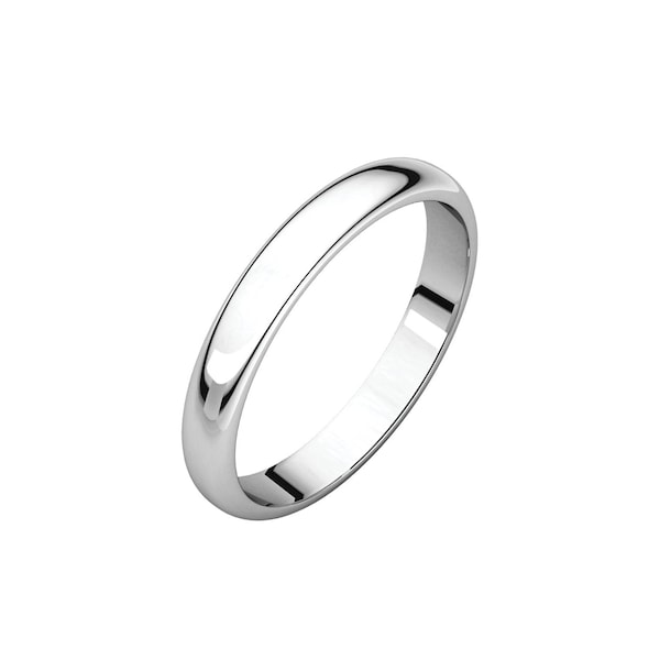 Sterling Silver, 2mm-6mm Band Ring, Half Round Band, Comfort Fit, Classic, High Polished Ring, Anti Tarnish Finish, Elegant Rounded,