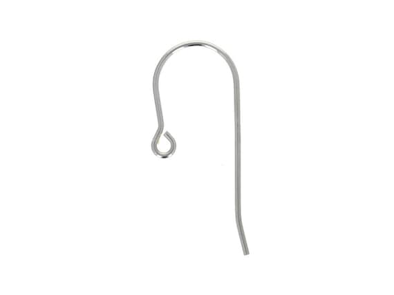 Sterling Silver Ear Wire Plain and Sturdy 21 Gauge 15x20mm 50