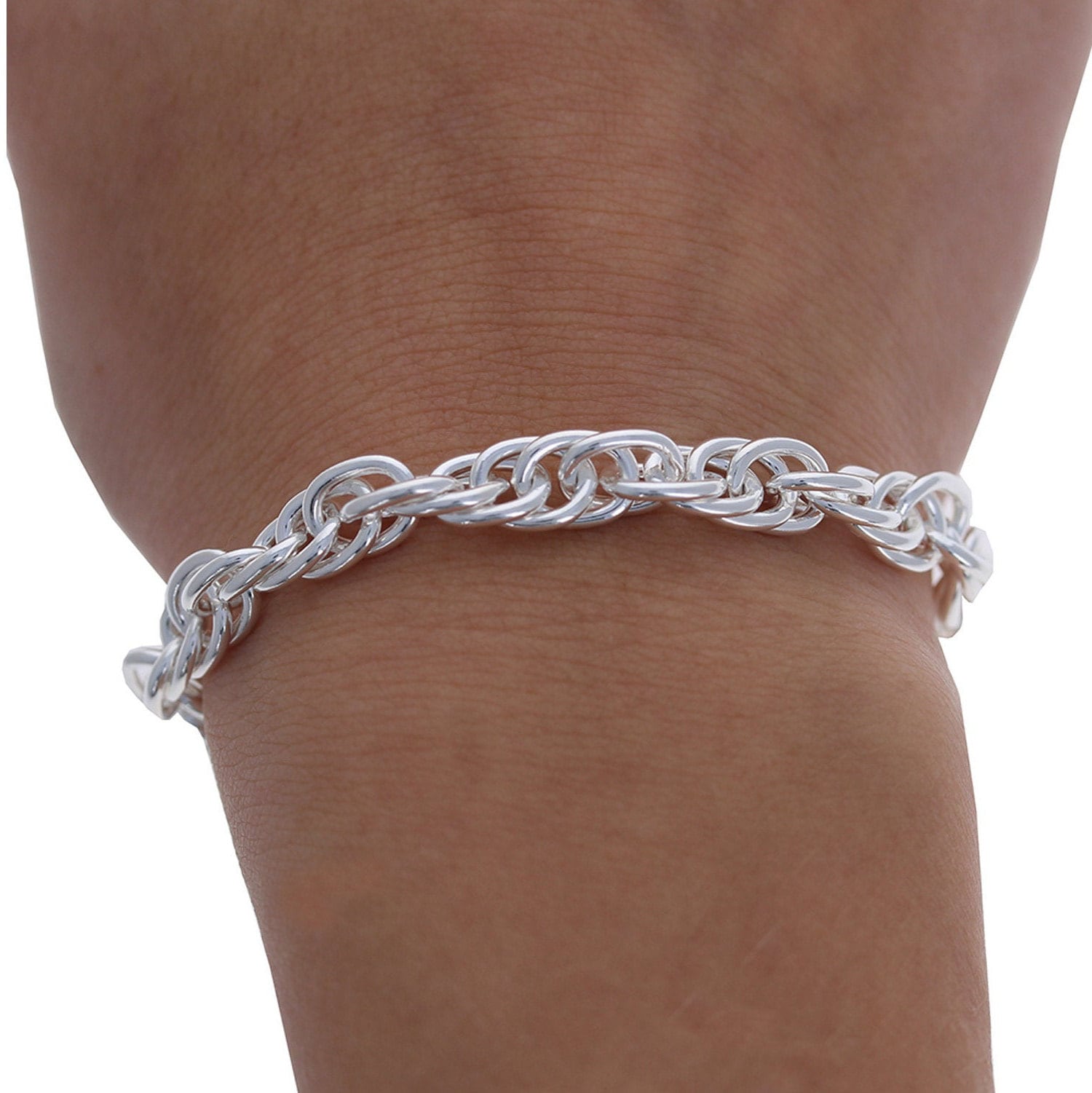 22mm Sterling Silver Cable Bangle Bracelets