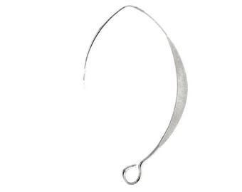 200pc, Sterling Silver Ear Wire, 925, Tall French Wire, Almond Hook, French Wires, Tapered Hooks for Earrings, SS1120