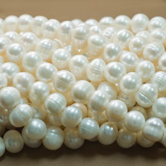 Large Hole Pearls. 12-13mm Freshwater Pearls. 2mm Hole. 1 strand.  Approximately 29pcs. Real Pearls with Big Holes