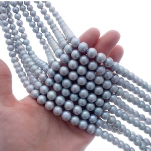 Freshwater Pearl 11-10 mm GRIS PERLE Blotter fabrication de bijoux perles sur 16" S....