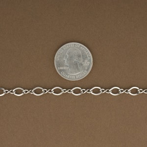 Figure 8 Chain, Antique Finish, Solid Sterling Silver, Wholesale Prices, Figure Eight Design, Rhodium over Sterling Silver, Charm SS#2638 image 2