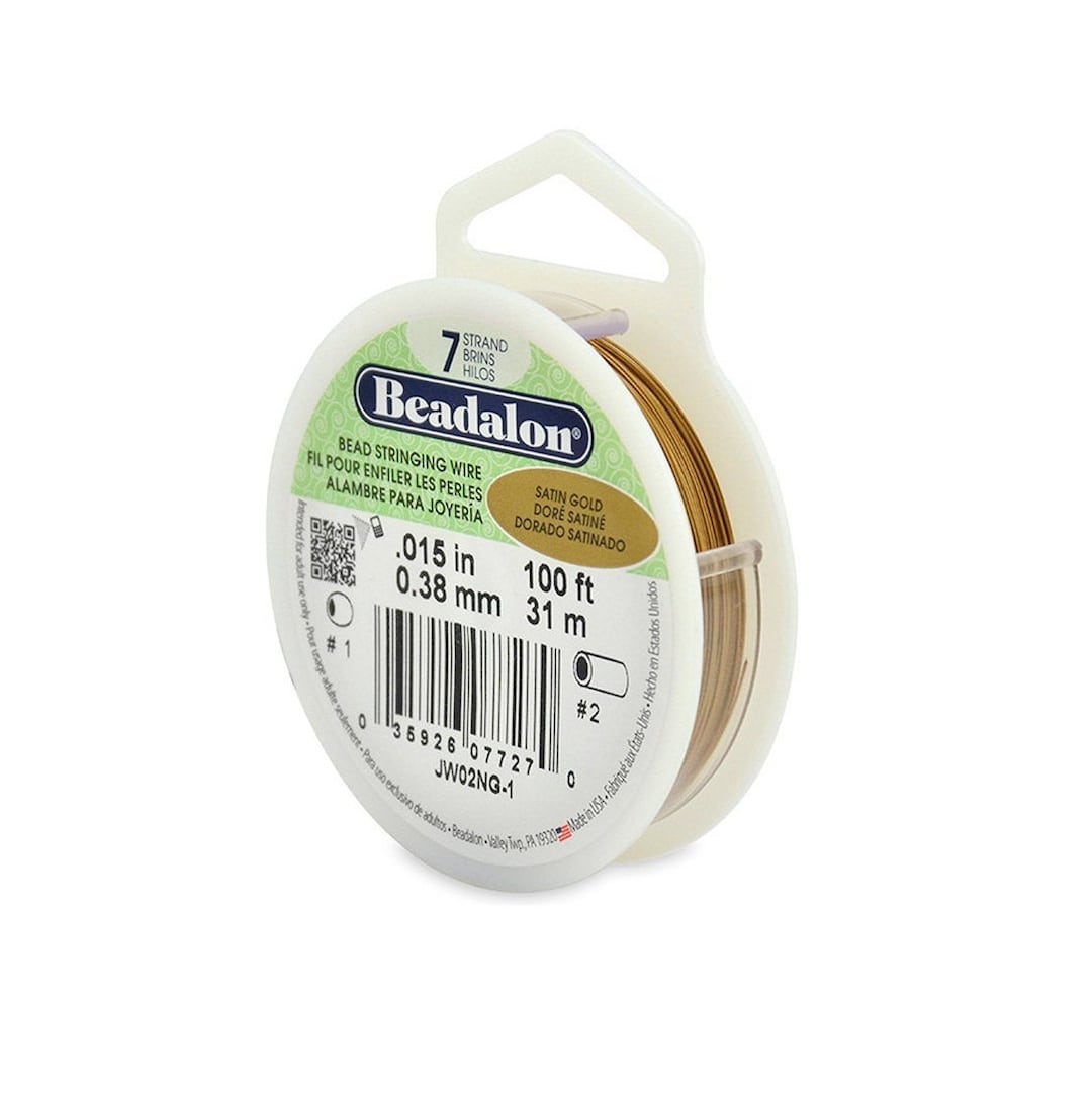 Beadalon - Alambre De Cuerda De Abalorio De Acero Inoxidable De 19 Hilos, 0,61 Mm, Negro, 30 Pies / 9,2 M