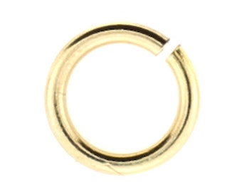 50pc,3mm Gold Filled Open Jump Rings, 20 Gauge or 22 Gauge,  3mm Jump Ring,  Made in USA, 50 pieces, Wholesale Lots, Genuine 14kt Gold Fill