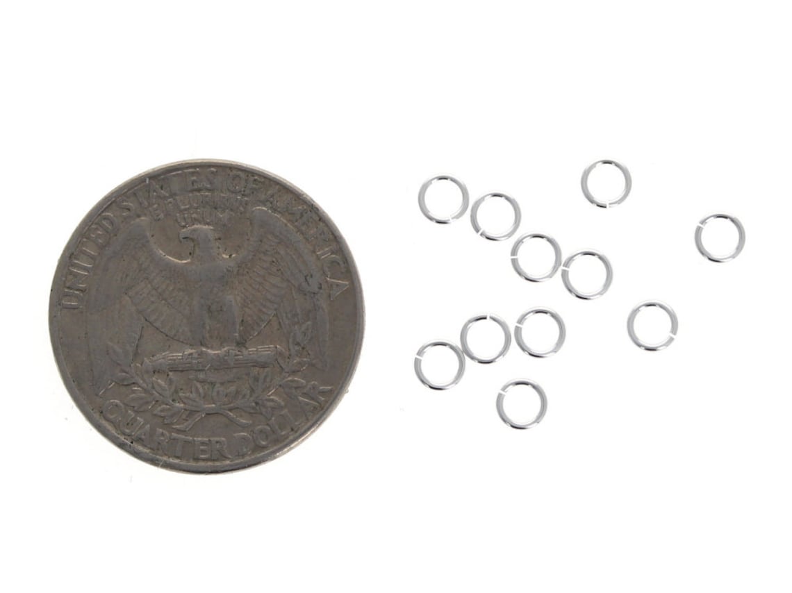 25 4mm Open Jump Rings Sterling Silver Thin Jump Rings 22 Etsy