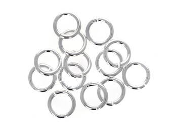 20pc, 6mm, Thick, Silver, 18 gauge Open Jump Rings, Sterling Silver, Jump Rings, 925, Split Open Rings, Repair Jewelry, Create, Design