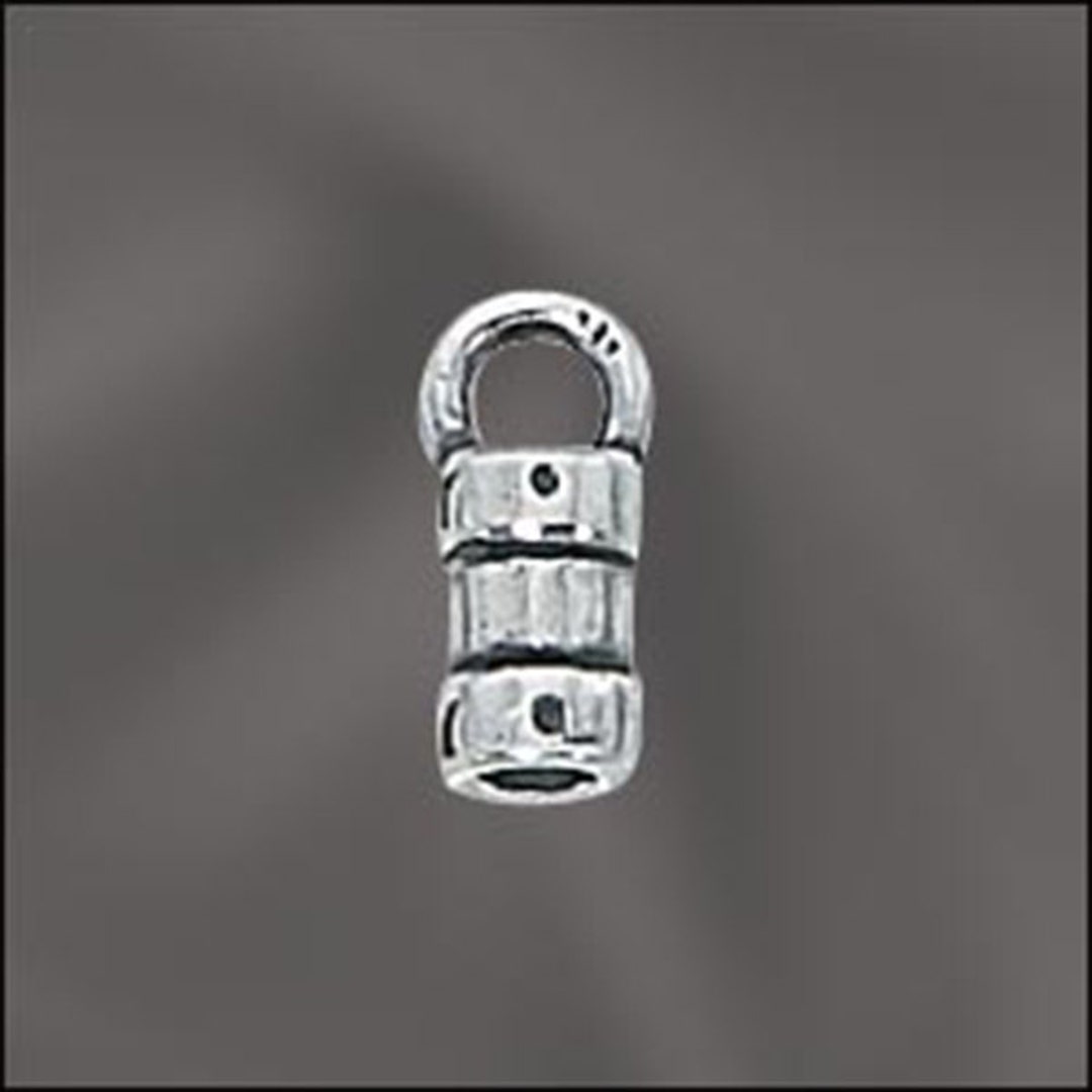 20pc, Sterling Silver 2mm Leather End Cap, End Caps for Leather, 2mm