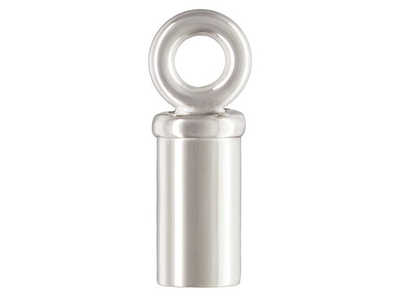 Polished Findings for Leather 10pc Sterling Silver 1.5mm Leather End Caps