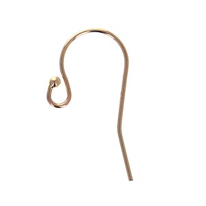 1 paire de clous sphériques en or 14 ct, or 14 ct véritable, embout sphérique 1,8 mm, or véritable, 14 carats, fil de fer français, fils de boucle d'oreille, or jaune