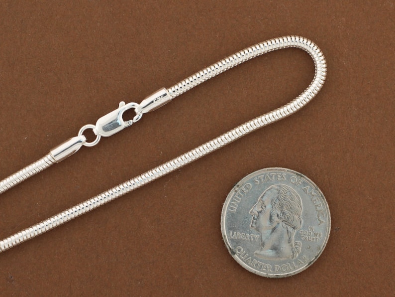 Snake Chain 2.5mm Snake Chain Sterling Silver Chain .925 Etsy