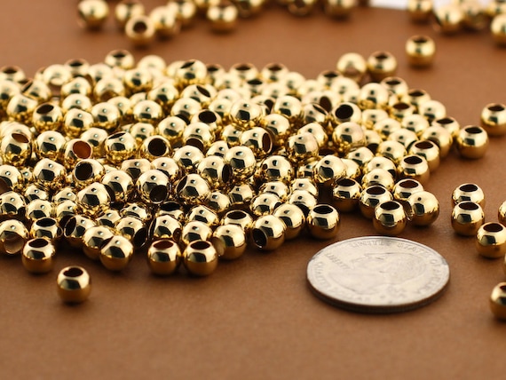 4mm gold sale filled beads wholesale