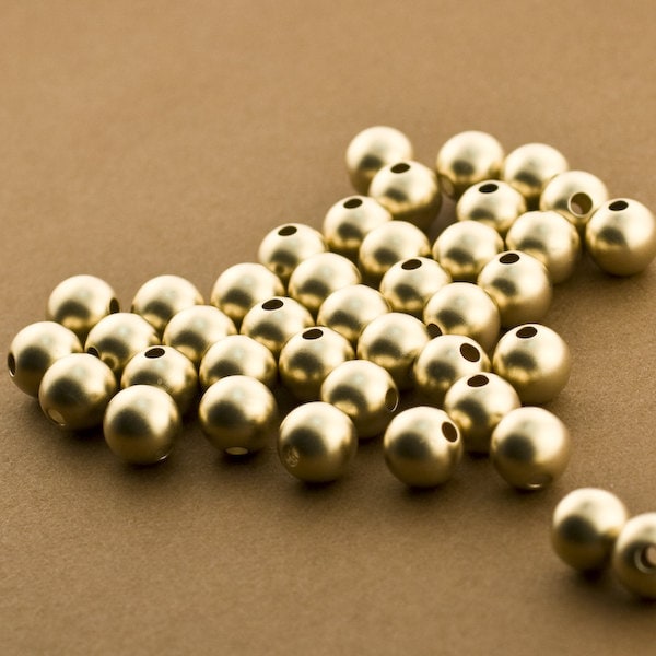 8mm Gold Filled Sandblast Beads. 5pc, Matte Finish Sandblasted Gold Beads.GoldFilled Vintage Look Beads, frosted Large Gold Beads