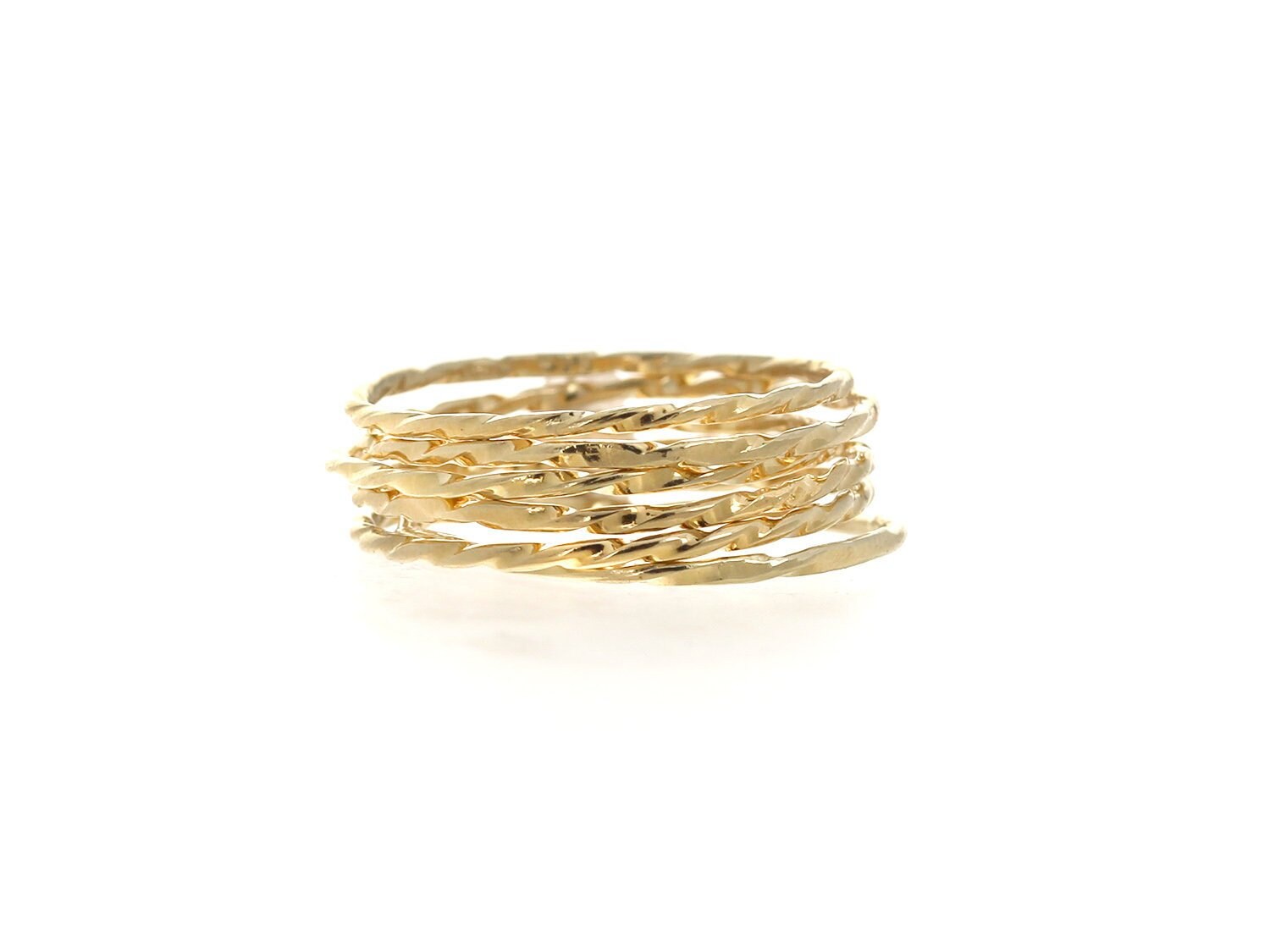 Diamond Cut, Gold, Stacking Ring, Dainty Ring, Midi Ring, Gold Vermei…