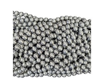 Navajo Style Pearls, 8mm, 10pc .925 Sterling Silver Round Smooth Beads, Vintage Silver Beads, Navajo Sterling Silver Beads, Wholesale