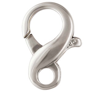 May include: Silver-toned lobster clasp with a smooth, polished finish. The clasp is designed with a secure locking mechanism.