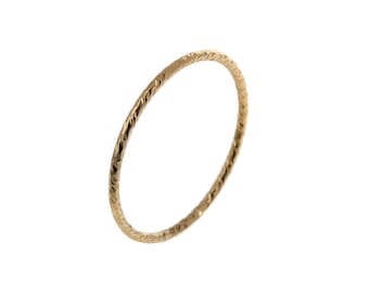 14kt Gold Filled, Gold Sparkle Wire 1mm Band, Skinny Stacking Band, Gold Stacker Ring, 1mm Sparkle Ring, Dainty Sparkle, GF12101
