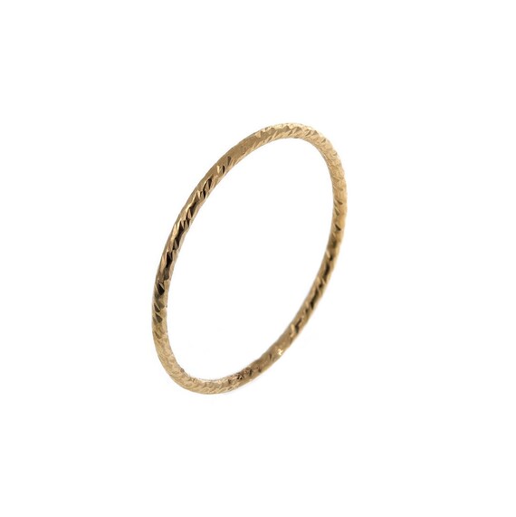14kt Gold Filled, Gold Sparkle Wire 1mm Band, Skinny Stacking Band, Gold Stacker Ring, 1mm Sparkle Ring, Dainty Sparkle, GF12101