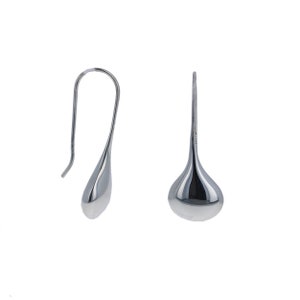 High Polish Sterling Silver Teardrop Raindrop Earrings High Polish Sterling Silver Teardrop Raindrop Earrings