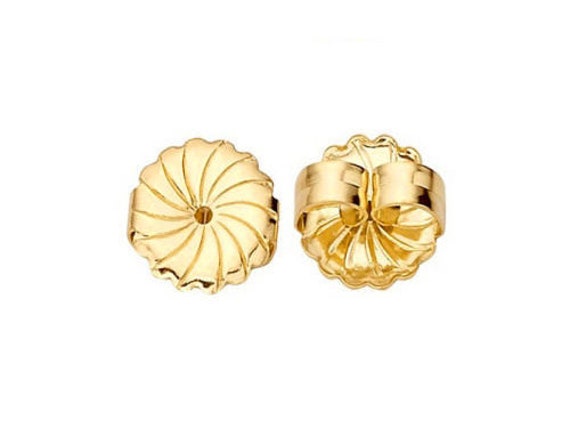 4 PCS - 9mm Extra Large Earring Back Gold Fill Heavy Earring Support, Large  Backing for Heavy Earrings