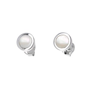 Sterling silver, Pearl Shell Studs, 8mm, Mother of Pearl Studs, 925