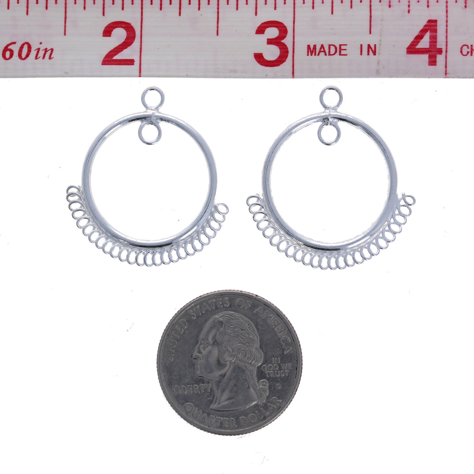 Sterling Silver Earring Parts .925 Earring Parts 1 Pair 25 Etsy