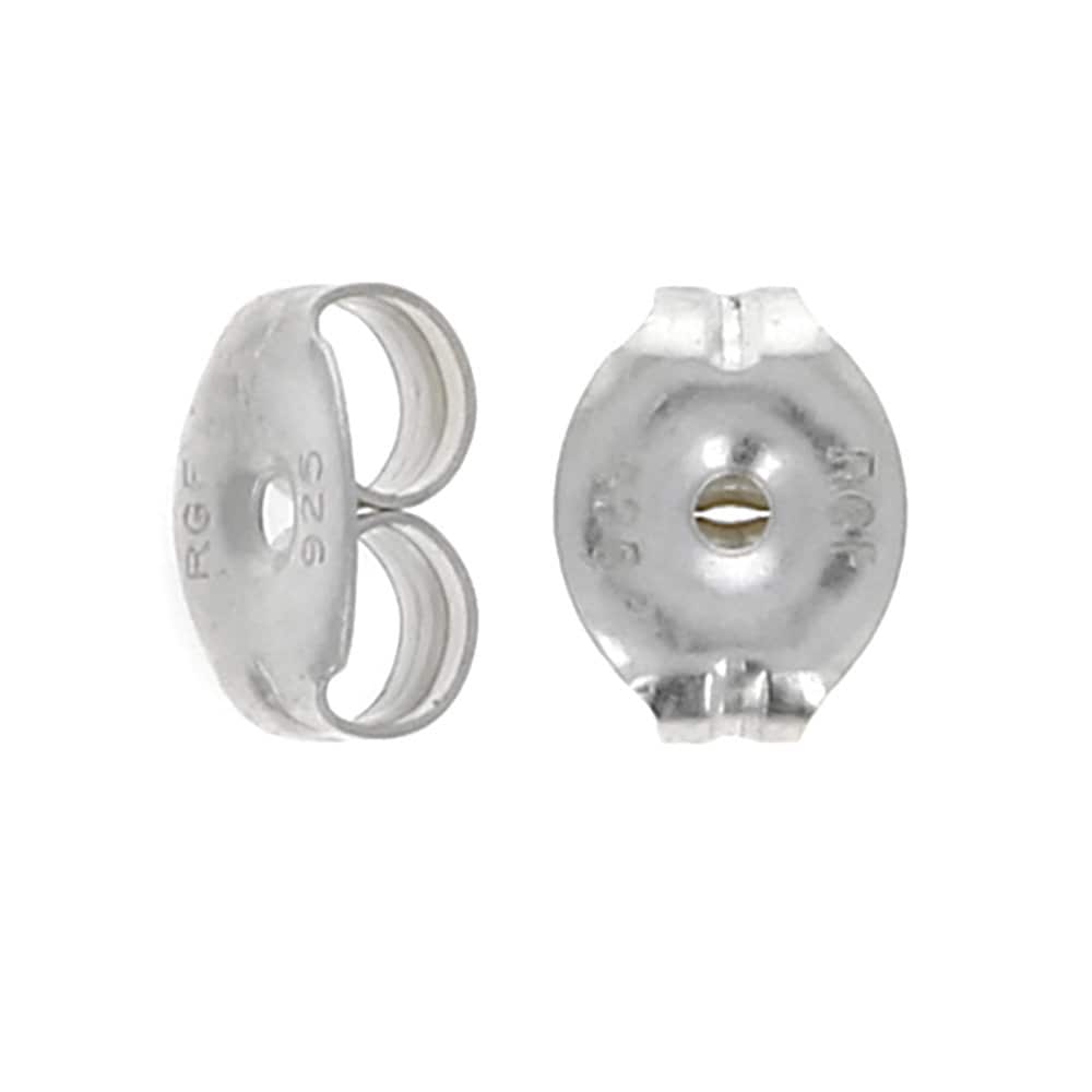 White Gold Plated Earring Backs 20pcs Silver Earring Backs Replacements  Hypoallergenic Secure Ear Lockings Earring Backs for Studs Hooks Earrings